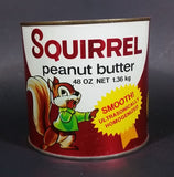 Vintage 1970s Squirrel Peanut Butter 48 oz Net 1.36kg Tin Can No Lid - Treasure Valley Antiques & Collectibles