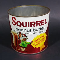 Vintage 1970s Squirrel Peanut Butter 48 oz Net 1.36kg Tin Can No Lid - Treasure Valley Antiques & Collectibles