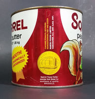 Vintage 1970s Squirrel Peanut Butter 48 oz Net 1.36kg Tin Can No Lid - Treasure Valley Antiques & Collectibles