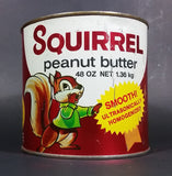 Vintage 1970s Squirrel Peanut Butter 48 oz Net 1.36kg Tin Can No Lid - Treasure Valley Antiques & Collectibles