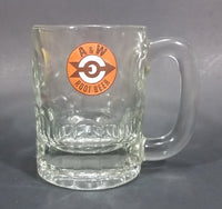 1961-1968 A & W Allen & Wright Soda Pop Beverage 4 1/4" Clear Glass Root Beer Mug - Treasure Valley Antiques & Collectibles