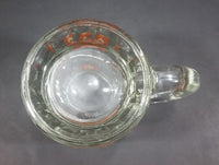 1961-1968 A & W Allen & Wright Soda Pop Beverage 4 1/4" Clear Glass Root Beer Mug - Treasure Valley Antiques & Collectibles