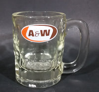 1970s A & W Allen & Wright Soda Pop Beverage Clear Glass Root Beer Mug - Treasure Valley Antiques & Collectibles