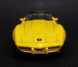 Maisto Yellow 1978 Chevy Corvette Diecast Car 1/39 Scale - Pull back Wind Up Toy - Treasure Valley Antiques & Collectibles