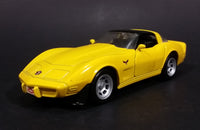 Maisto Yellow 1978 Chevy Corvette Diecast Car 1/39 Scale - Pull back Wind Up Toy - Treasure Valley Antiques & Collectibles