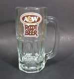 1970s A & W Root Beer Logo 6 7/8" Clear Glass Mug - Treasure Valley Antiques & Collectibles