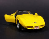 Maisto Yellow 1978 Chevy Corvette Diecast Car 1/39 Scale - Pull back Wind Up Toy - Treasure Valley Antiques & Collectibles