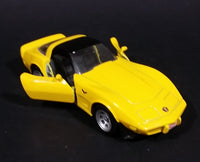 Maisto Yellow 1978 Chevy Corvette Diecast Car 1/39 Scale - Pull back Wind Up Toy - Treasure Valley Antiques & Collectibles