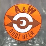 1961-1968 A & W Allen & Wright Soda Pop Beverage 4 1/4" Clear Glass Root Beer Mug - Treasure Valley Antiques & Collectibles