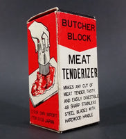 Vintage Mid-Century Our Own Import Japan Hand held Butcher Block Meat Tenderizer In Box - Treasure Valley Antiques & Collectibles