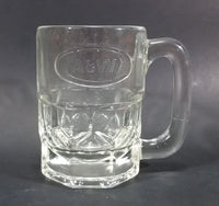 1970s-1980s A & W Allen and Wright Embossed Clear 4 1/2" Root Beer Mug - Treasure Valley Antiques & Collectibles