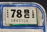 1978 Beautiful British Columbia White with Blue Letters Vehicle License Plate WHH 820 - Treasure Valley Antiques & Collectibles