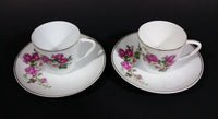 Set of 2 Vintage Floral Pattern Teacup and Saucer - Made in China - Treasure Valley Antiques & Collectibles