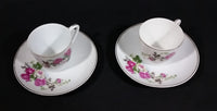 Set of 2 Vintage Floral Pattern Teacup and Saucer - Made in China - Treasure Valley Antiques & Collectibles