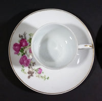 Set of 2 Vintage Floral Pattern Teacup and Saucer - Made in China - Treasure Valley Antiques & Collectibles