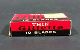 Vintage Gillette Thin Disposable Shaving Blades Box - Treasure Valley Antiques & Collectibles