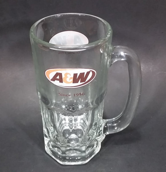 Modern A & W Allen and Wright Since 1956 Clear 7" Tall Root Beer Mug - Treasure Valley Antiques & Collectibles