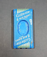 Vintage Gillette Blue Blades Pack w/ Used Blades Underneath - Treasure Valley Antiques & Collectibles