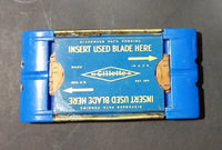 Vintage Gillette Blue Blades Pack w/ Used Blades Underneath - Treasure Valley Antiques & Collectibles