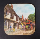 Vintage Set of 4 Charles Dickens Dickensian Scenes "Falcon Inn" Drink Coasters - Treasure Valley Antiques & Collectibles