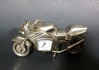 Retro Promotional Logic Quartz Motorcycle Streetbike Desk Clock Needs Battery - Treasure Valley Antiques & Collectibles