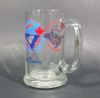 1992 Toronto Blue Jays Canada's First World Series Champions Clear Glass 5 1/2" Mug - Treasure Valley Antiques & Collectibles