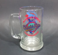 1992 Toronto Blue Jays Canada's First World Series Champions Clear Glass 5 1/2" Mug - Treasure Valley Antiques & Collectibles