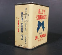 Vintage Blue Ribbon Limited Pure Chili Powder 1 1/2 oz Tin - has product - Vancouver Winnipeg Toronto - Treasure Valley Antiques & Collectibles