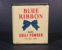 Vintage Blue Ribbon Limited Pure Chili Powder 1 1/2 oz Tin - has product - Vancouver Winnipeg Toronto - Treasure Valley Antiques & Collectibles