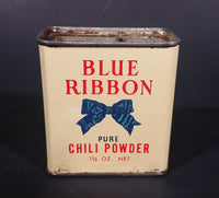 Vintage Blue Ribbon Limited Pure Chili Powder 1 1/2 oz Tin - has product - Vancouver Winnipeg Toronto - Treasure Valley Antiques & Collectibles