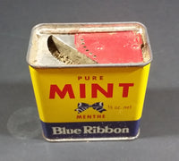 Vintage Blue Ribbon Pure Mint 1/2 oz Tin - Still Full - Vancouver Winnipeg Toronto - Brooke Bond Canada Limited - Treasure Valley Antiques & Collectibles