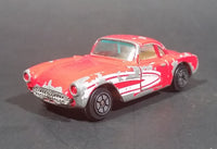 1980s Yatming Red 1957 Chevrolet Corvette w/ Opening Doors Diecast Toy Car No. 1079 - Treasure Valley Antiques & Collectibles