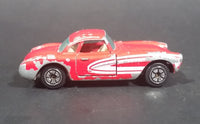 1980s Yatming Red 1957 Chevrolet Corvette w/ Opening Doors Diecast Toy Car No. 1079 - Treasure Valley Antiques & Collectibles