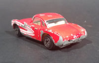 1980s Yatming Red 1957 Chevrolet Corvette w/ Opening Doors Diecast Toy Car No. 1079 - Treasure Valley Antiques & Collectibles