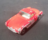 1980s Yatming Red 1957 Chevrolet Corvette w/ Opening Doors Diecast Toy Car No. 1079 - Treasure Valley Antiques & Collectibles