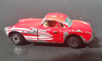 1980s Yatming Red 1957 Chevrolet Corvette w/ Opening Doors Diecast Toy Car No. 1079 - Treasure Valley Antiques & Collectibles