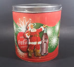 2008 Coca-Cola Coke Soda Beverage Scenes of Santa Flavored Popcorn 9 1/4" Tall Tin Canister - Treasure Valley Antiques & Collectibles