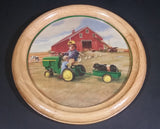 John Deere "Donald Zolan" Little Farmhands Wood Framed Picture - Treasure Valley Antiques & Collectibles