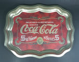 Modern Drink Coca-Cola 5¢ At Fountains In Bottle 5¢ Beverage Serving Tray - Treasure Valley Antiques & Collectibles