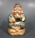 1960-1980 Inarco Japan Man Sitting on a Rock with a Fish Ceramic Figurine E-5900 - Treasure Valley Antiques & Collectibles