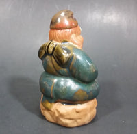 1960-1980 Inarco Japan Man Sitting on a Rock with a Fish Ceramic Figurine E-5900