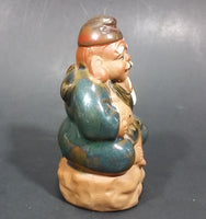 1960-1980 Inarco Japan Man Sitting on a Rock with a Fish Ceramic Figurine E-5900 - Treasure Valley Antiques & Collectibles