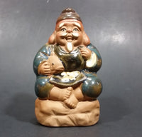 1960-1980 Inarco Japan Man Sitting on a Rock with a Fish Ceramic Figurine E-5900 - Treasure Valley Antiques & Collectibles