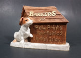 Vintage Barkers Paw Prints Hand-Painted British Isles "Jake" Dogs w/ Doghouse Figurine - Treasure Valley Antiques & Collectibles