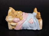 1970s Pepiware "Dreamy" Bunny Rabbit Sleeping In The Bed - England - Treasure Valley Antiques & Collectibles