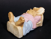 1970s Pepiware "Dreamy" Bunny Rabbit Sleeping In The Bed - England - Treasure Valley Antiques & Collectibles