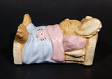 1970s Pepiware "Dreamy" Bunny Rabbit Sleeping In The Bed - England - Treasure Valley Antiques & Collectibles