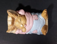 1970s Pepiware "Dreamy" Bunny Rabbit Sleeping In The Bed - England - Treasure Valley Antiques & Collectibles