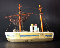 Vintage Highly Detailed Alaska Souvenir Small Fishing Boat Ship - Treasure Valley Antiques & Collectibles