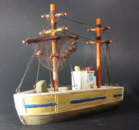 Vintage Highly Detailed Alaska Souvenir Small Fishing Boat Ship - Treasure Valley Antiques & Collectibles